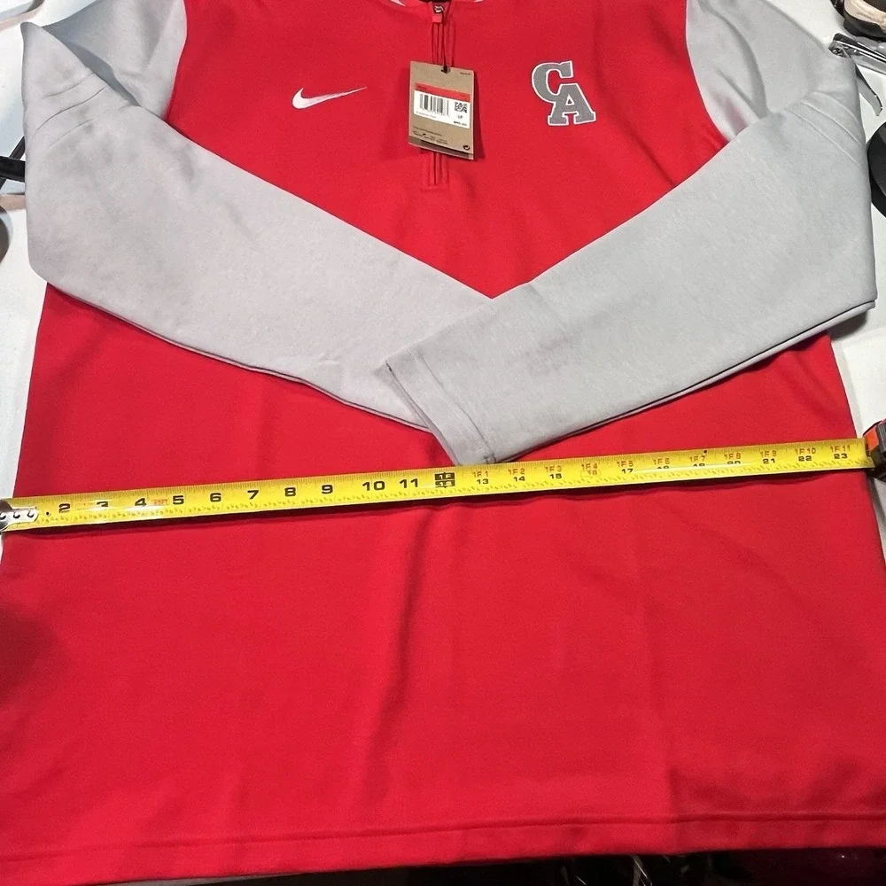 NIKE Football Baseball DRI-Fit Men's Activewear Top Red / Grey Size L FJ9545 NWT